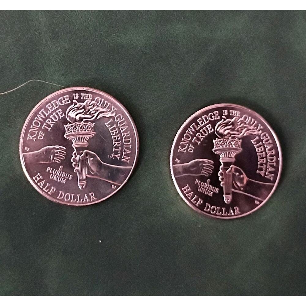 Two America 250 Enduring Liberty Half Dollars Semiquincentennial 1776-2026 BU - Picture 3 of 5